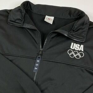 United States Olympics Sweatshirt Men's 2XL Black Zip‎ Up Team USA Embroidered